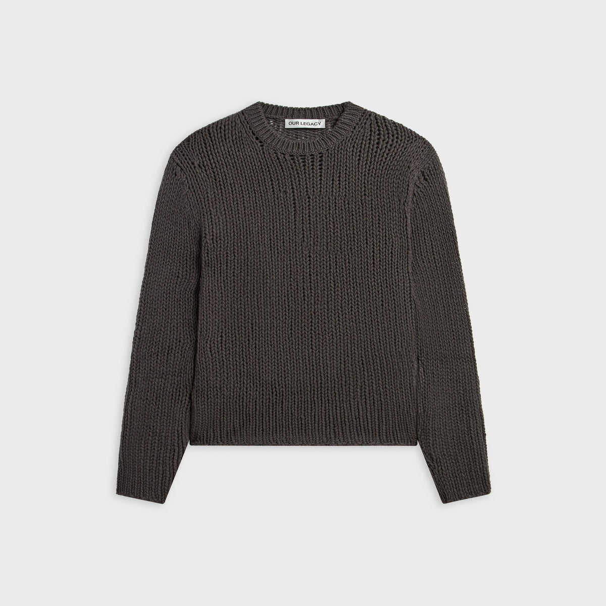 Our Legacy Popover Roundneck Sweater - Chocolate Ultra Slow Twist