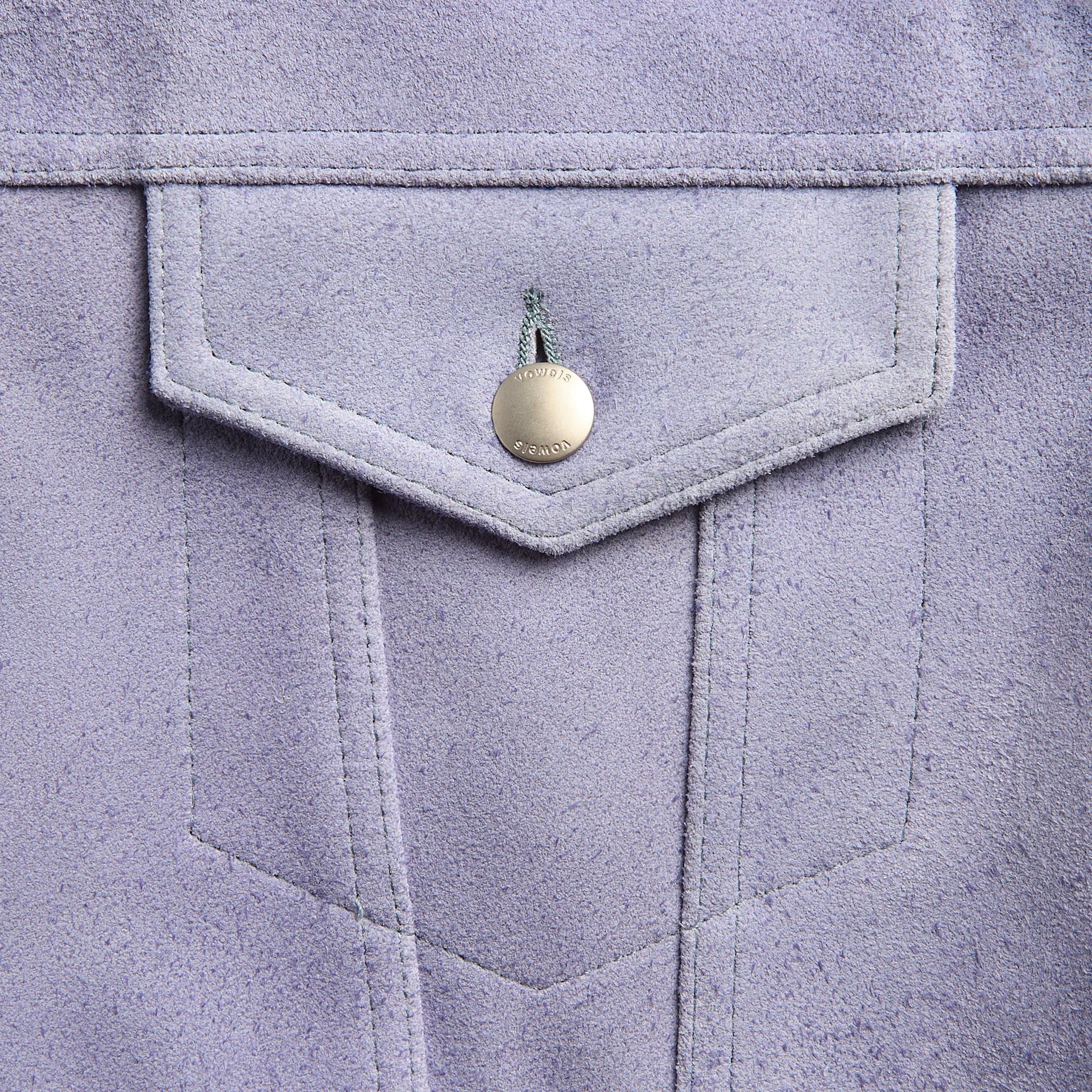 vowels Suede Trucker Jacket - Purple