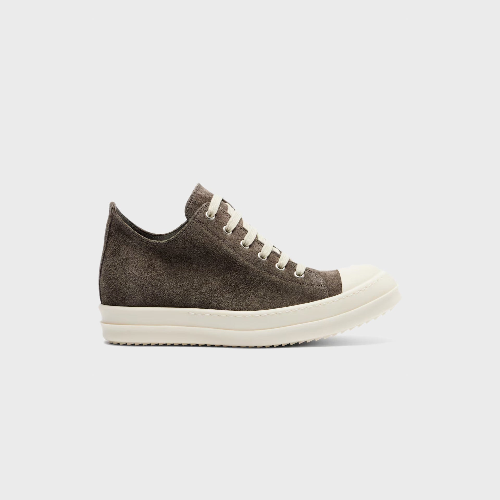 Rick Owens Suede Low Top Sneakers - Dust / Milk