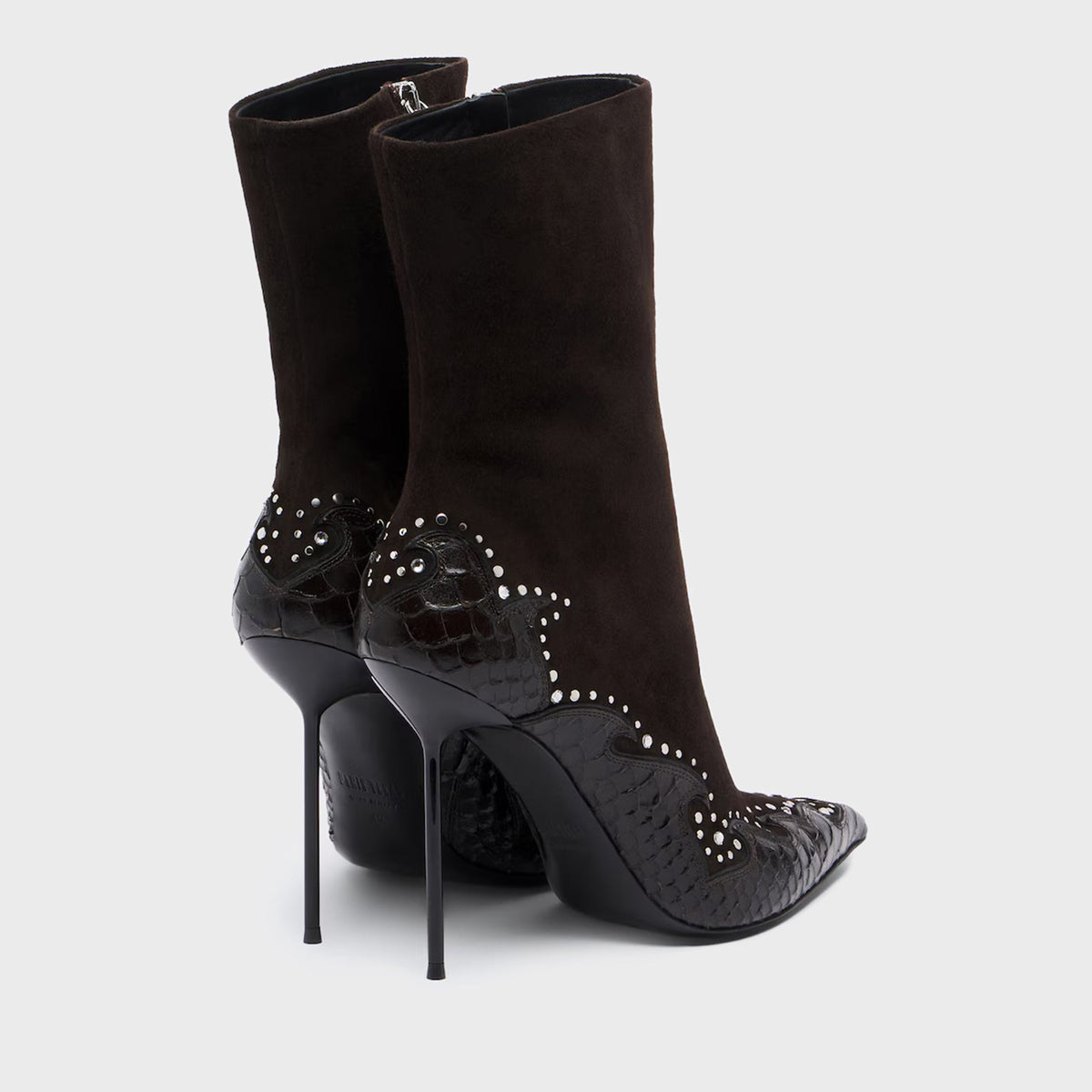 Paris Texas Lidia Queen of Hearts Ankle Boot - Fondente / Diamond