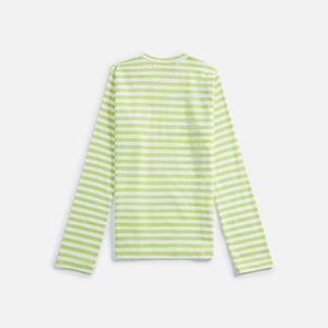 Comme des Garçons Women's Play Long Sleeve Tee - Light Green Stripe