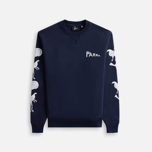 by Parra Fancy Pigeon LDN Neck Sweatshirt - Midnight Blue