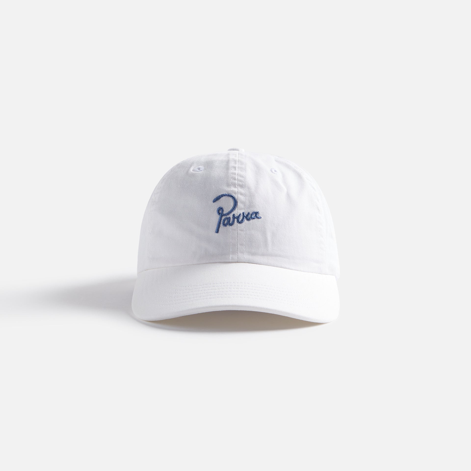 by Parra Script Logo 6 Panel Cap - White