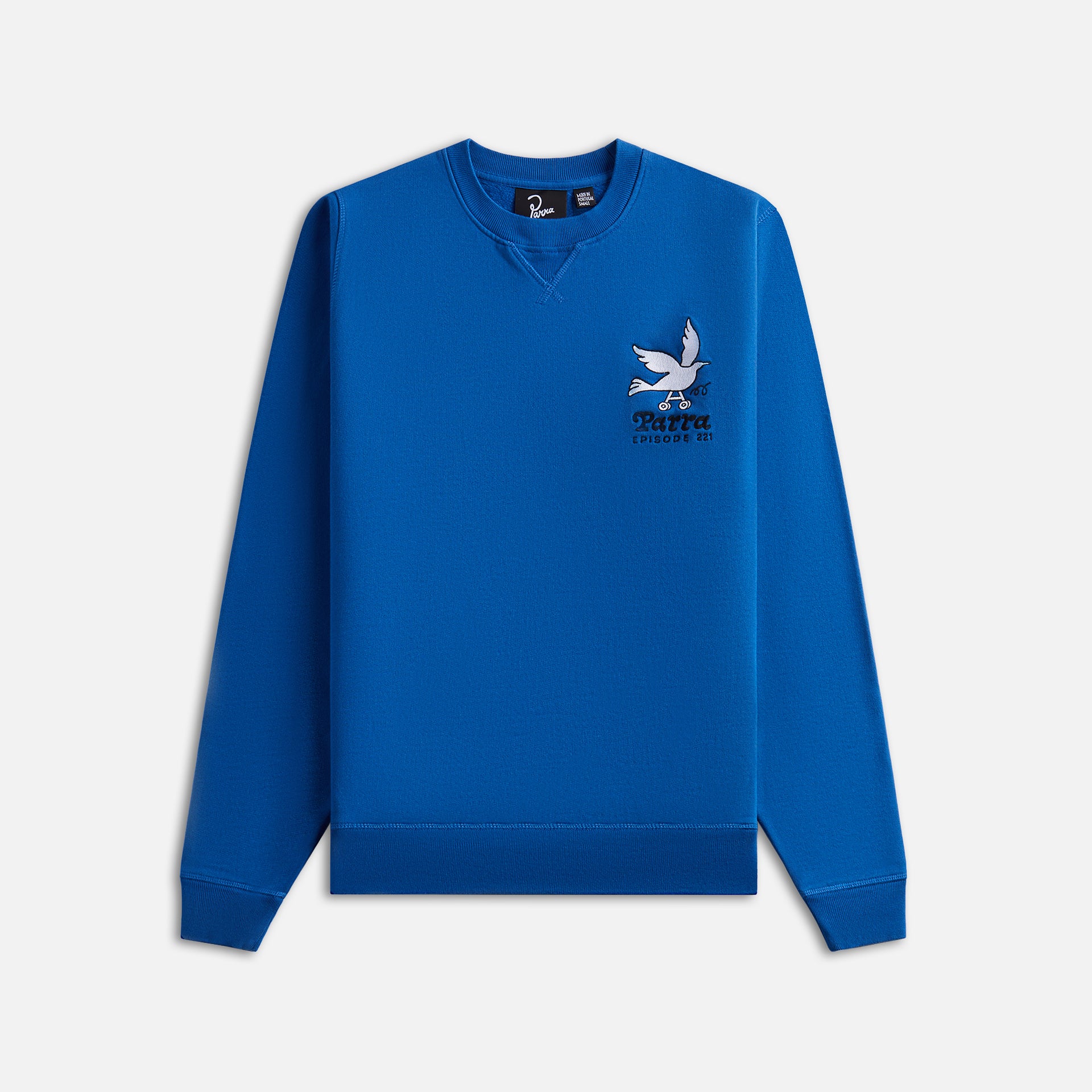 by Parra Wheel Chested Bird Crew Neck Sweatshirt - Blue