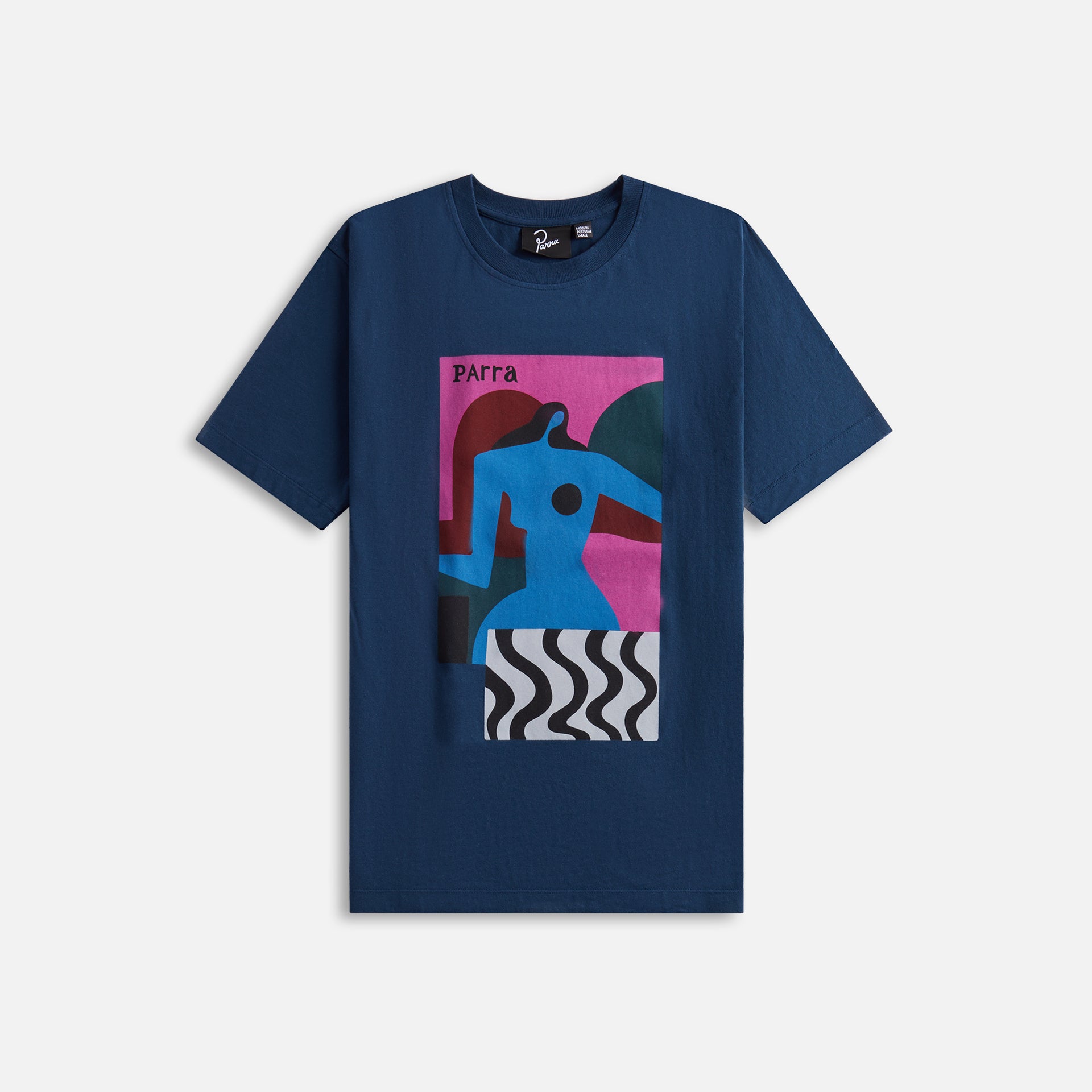 by Parra Distortion Table Tee - Navy Blue