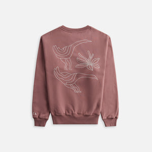 by Parra Duck Attack Crew Neck Sweatshirt - Dusty Rose