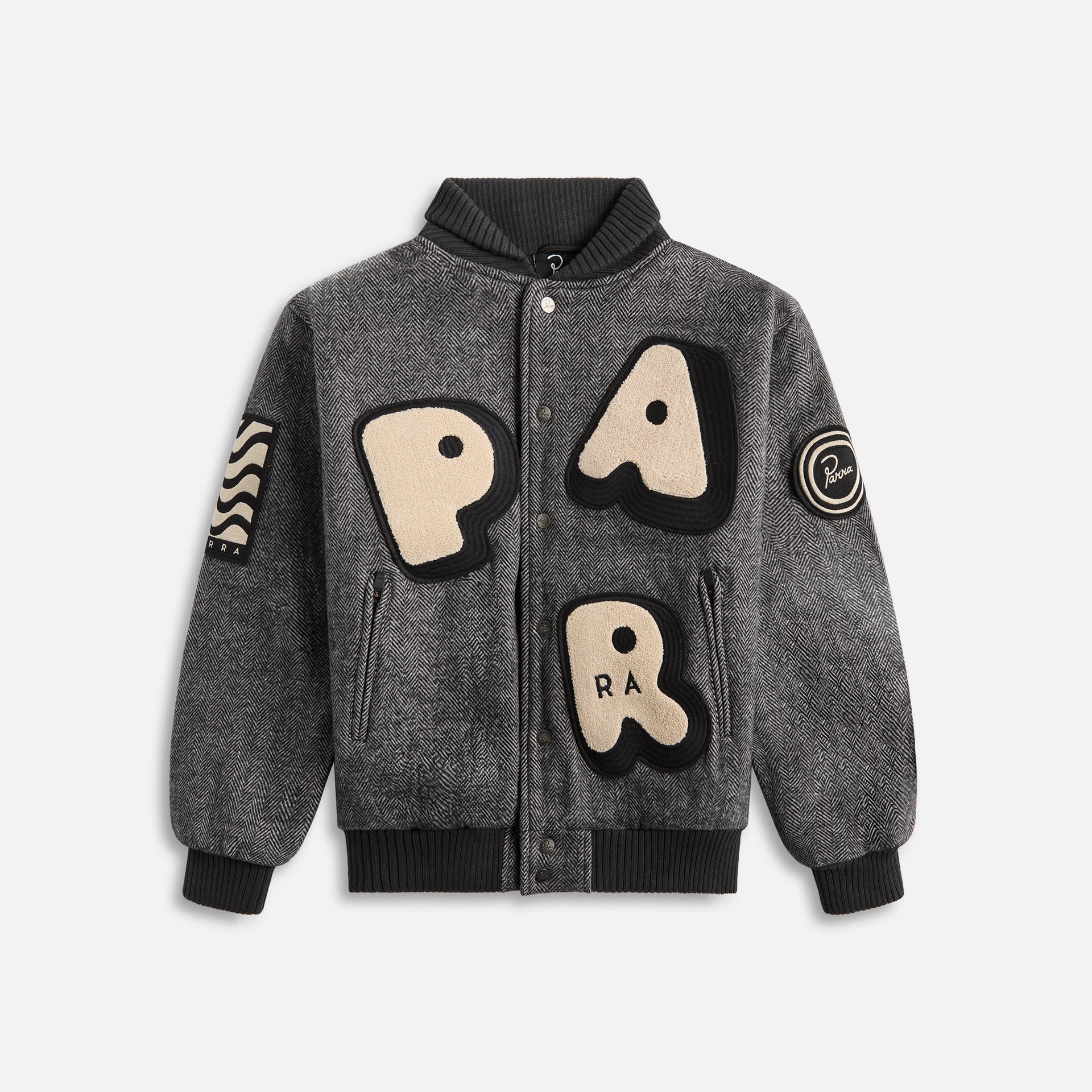 by Parra Rounded Par Varsity Jacket - Dark Grey