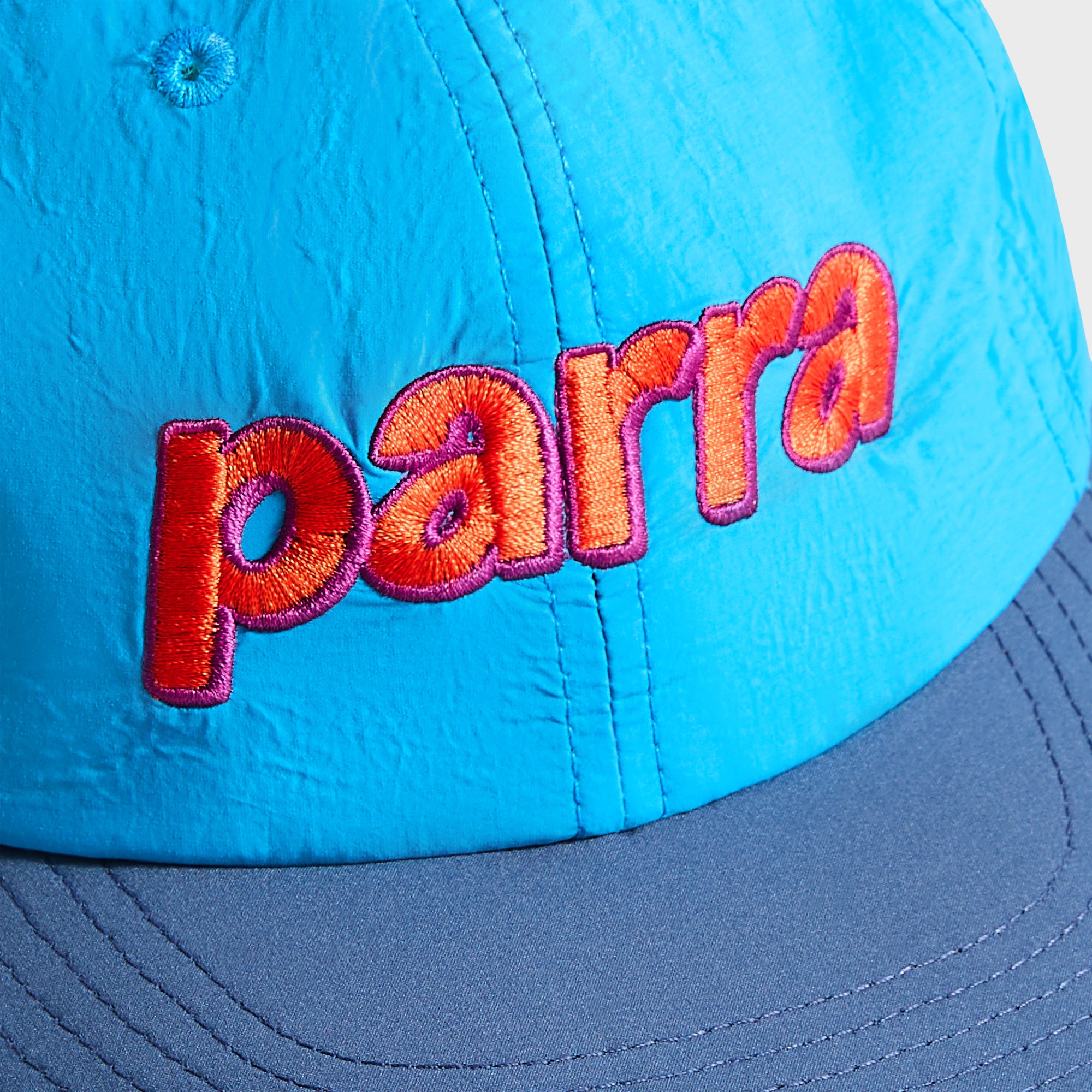 PAPAページ by Parra Lowercase 6 Panel Cap - Blue / Orange – Kith