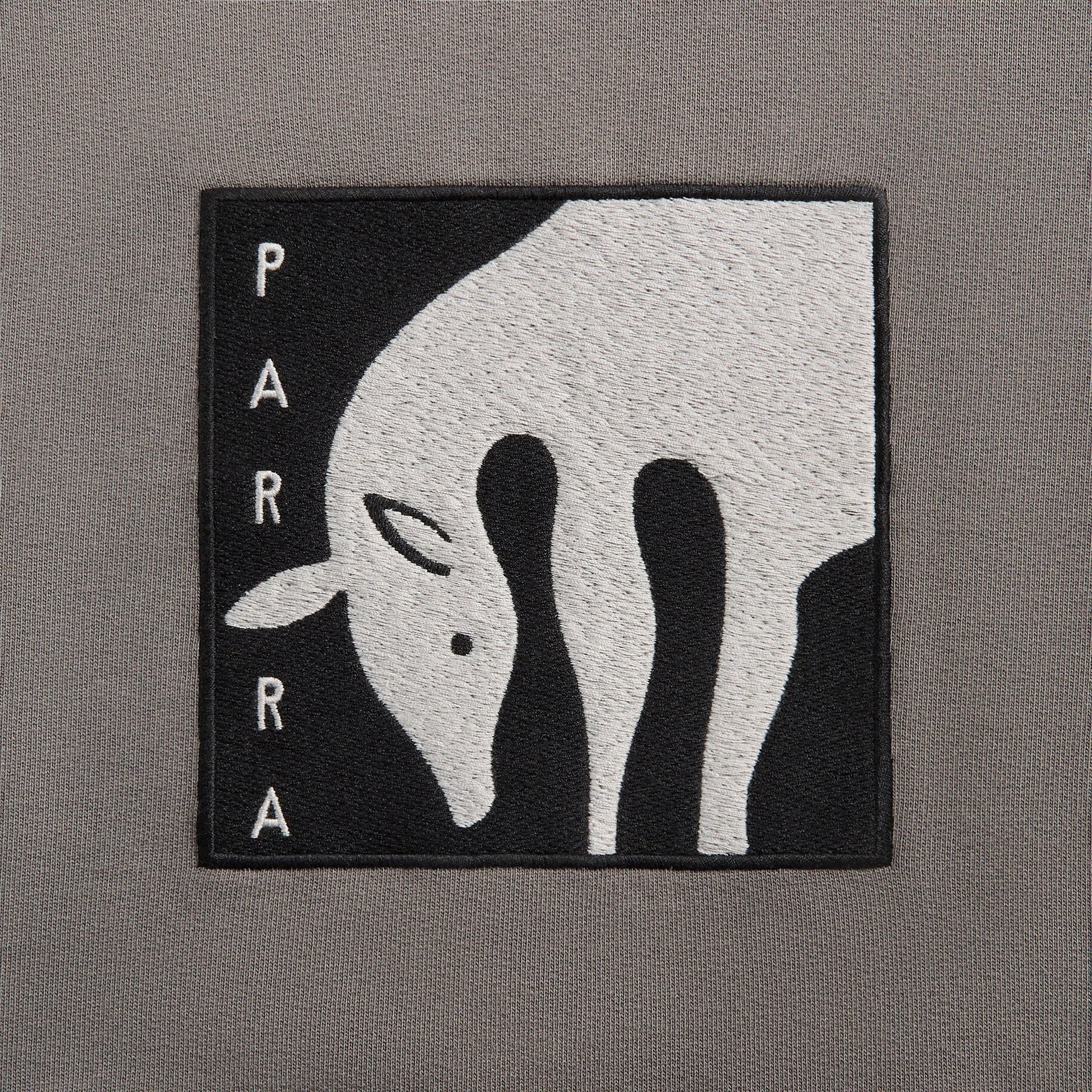 by Parra Get On The Donkey Hooded Sweatshirt in Washed Grey