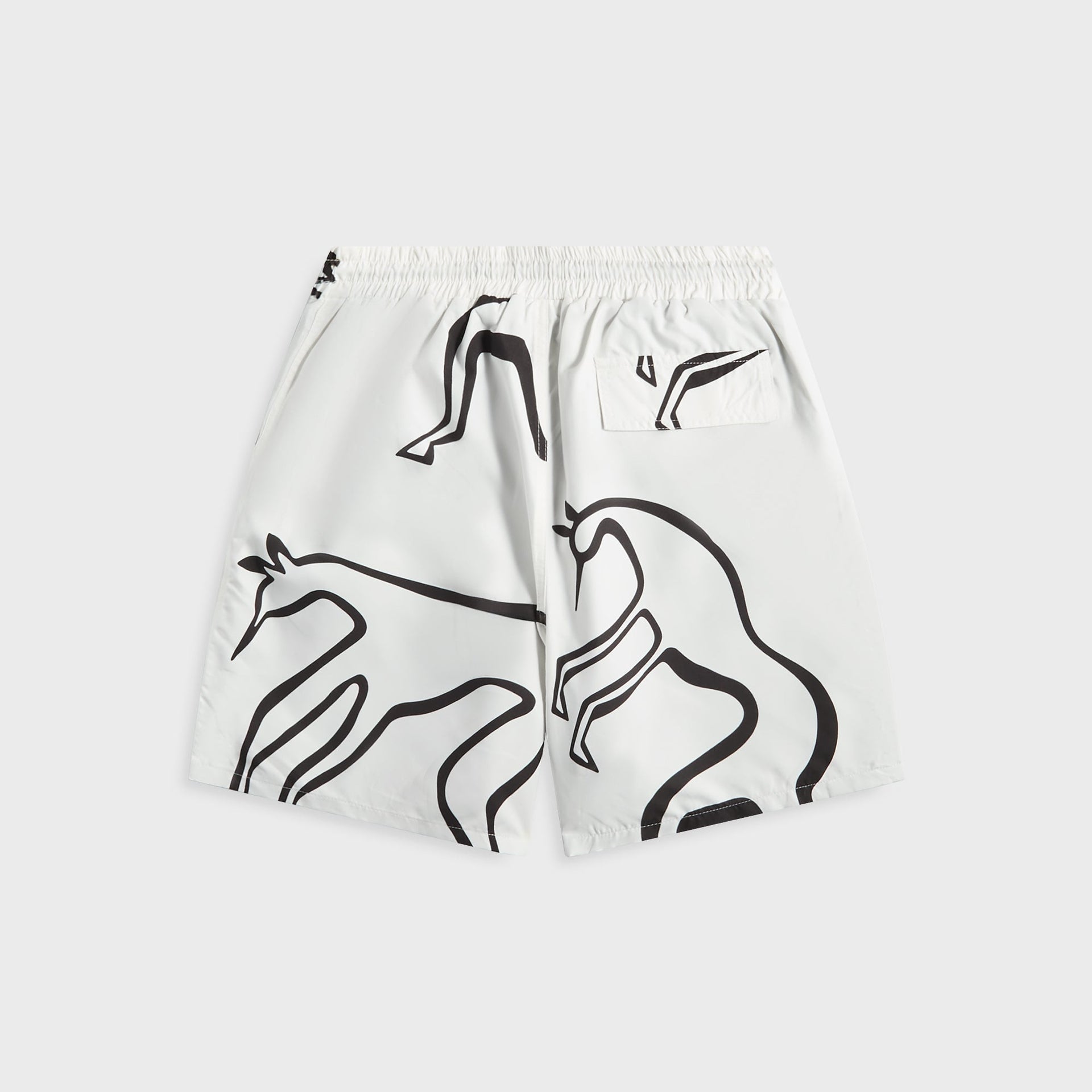 by Parra Yoga Walks Swim Shorts in White