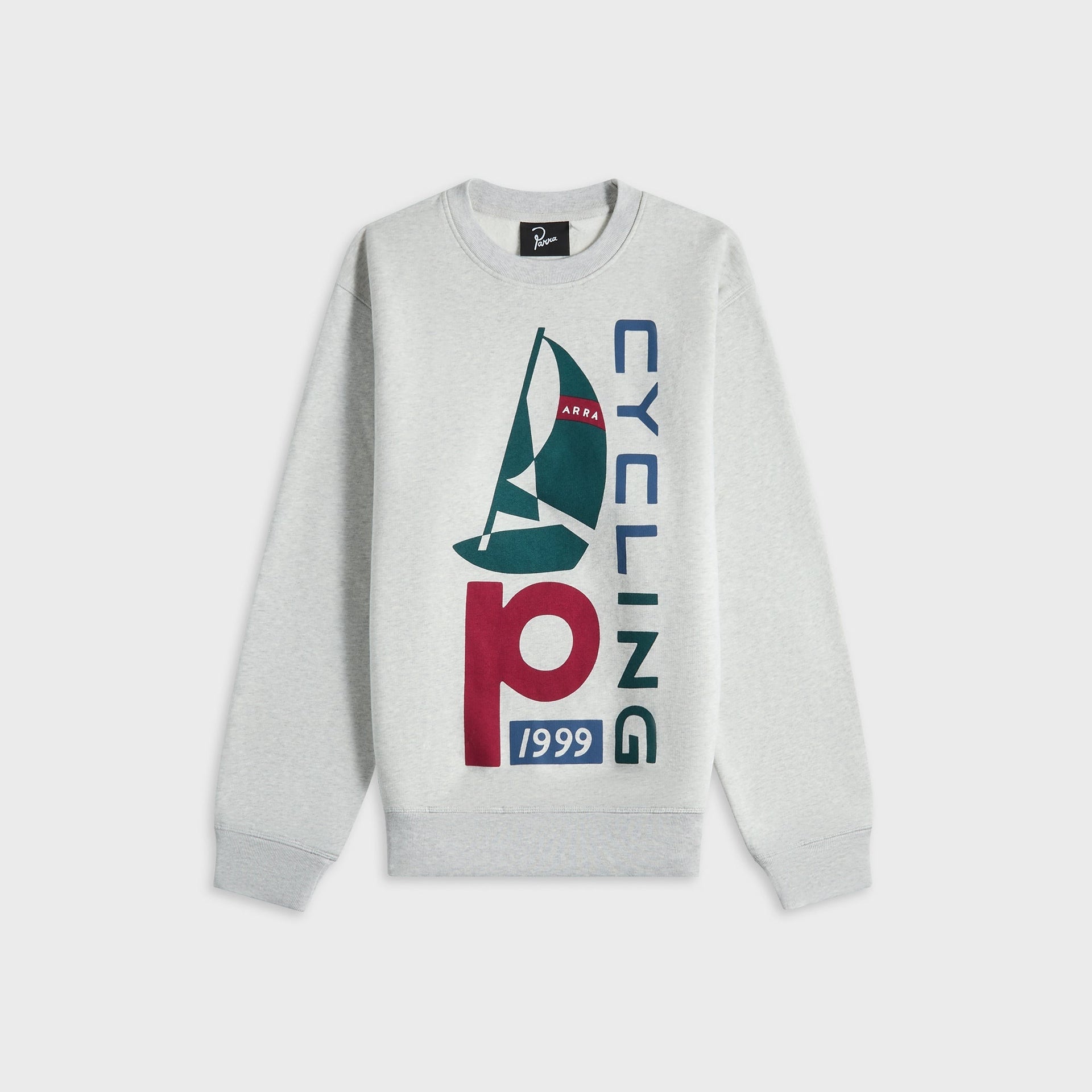 by Parra Sail Bike Crew Neck Sweatshirt - Heather Grey