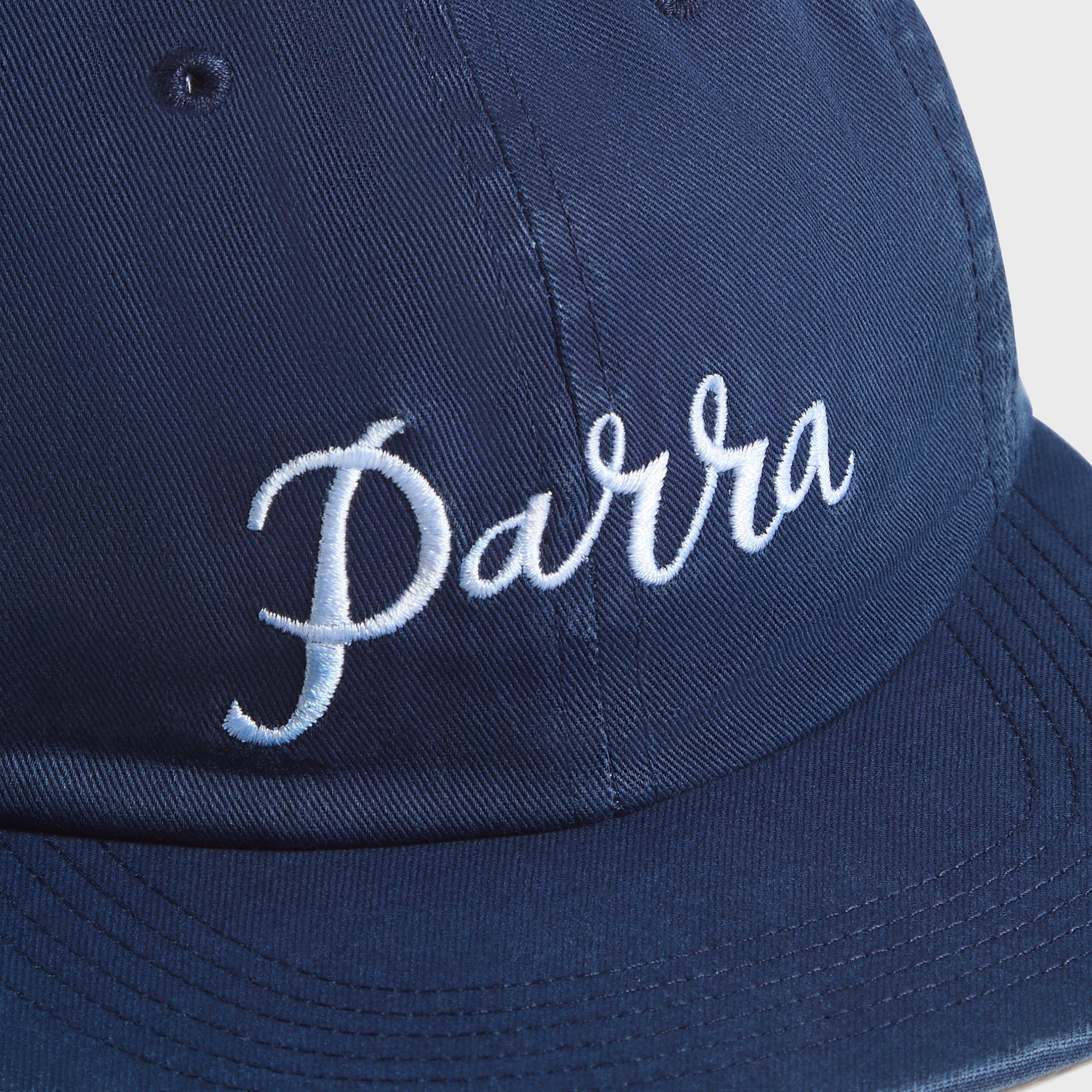 by Parra Scripted 6 Panel Cap - Navy Blue
