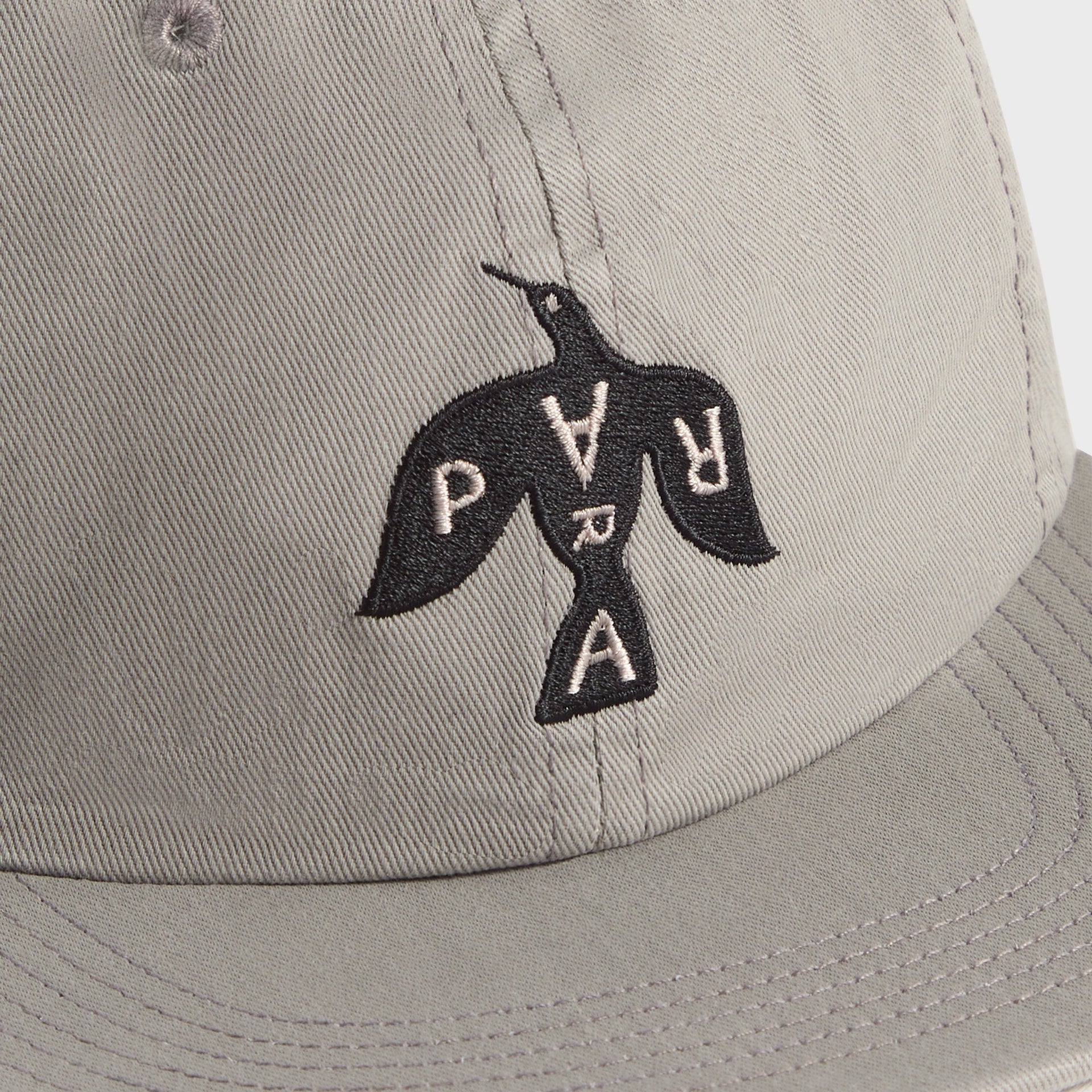 by Parra Crow Logo 6 Panel Cap - Grey