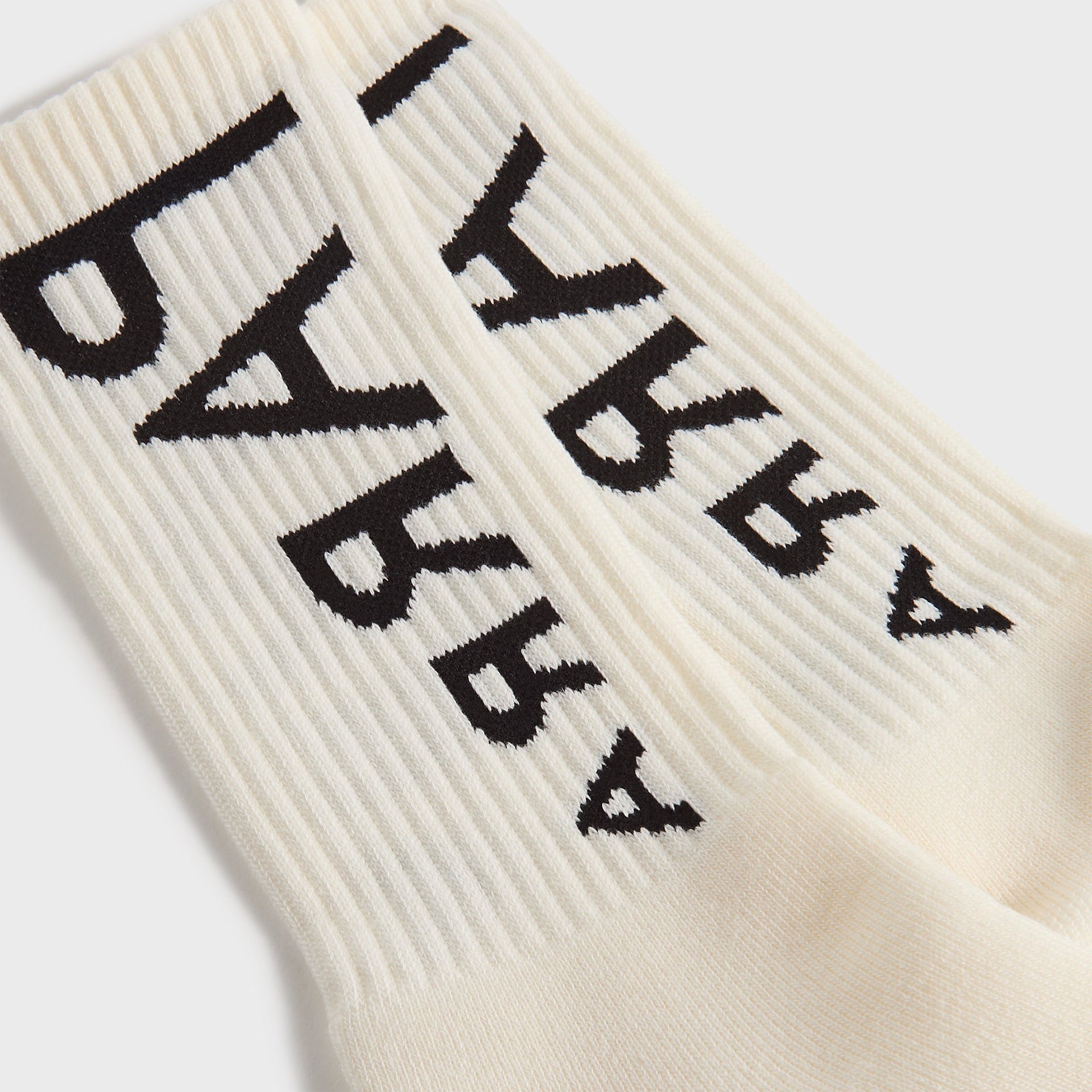 by Parra Reversed Flag Logo Crew Socks - White