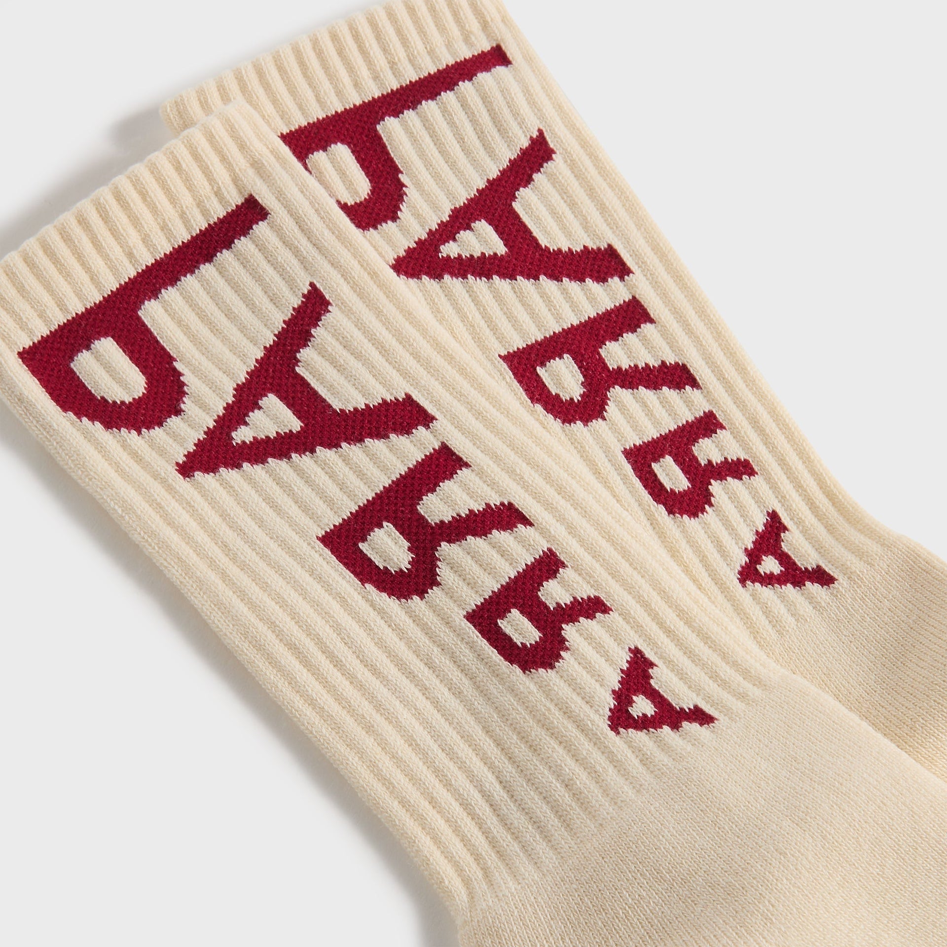 by Parra Reversed Flag Logo Crew Socks - Off White