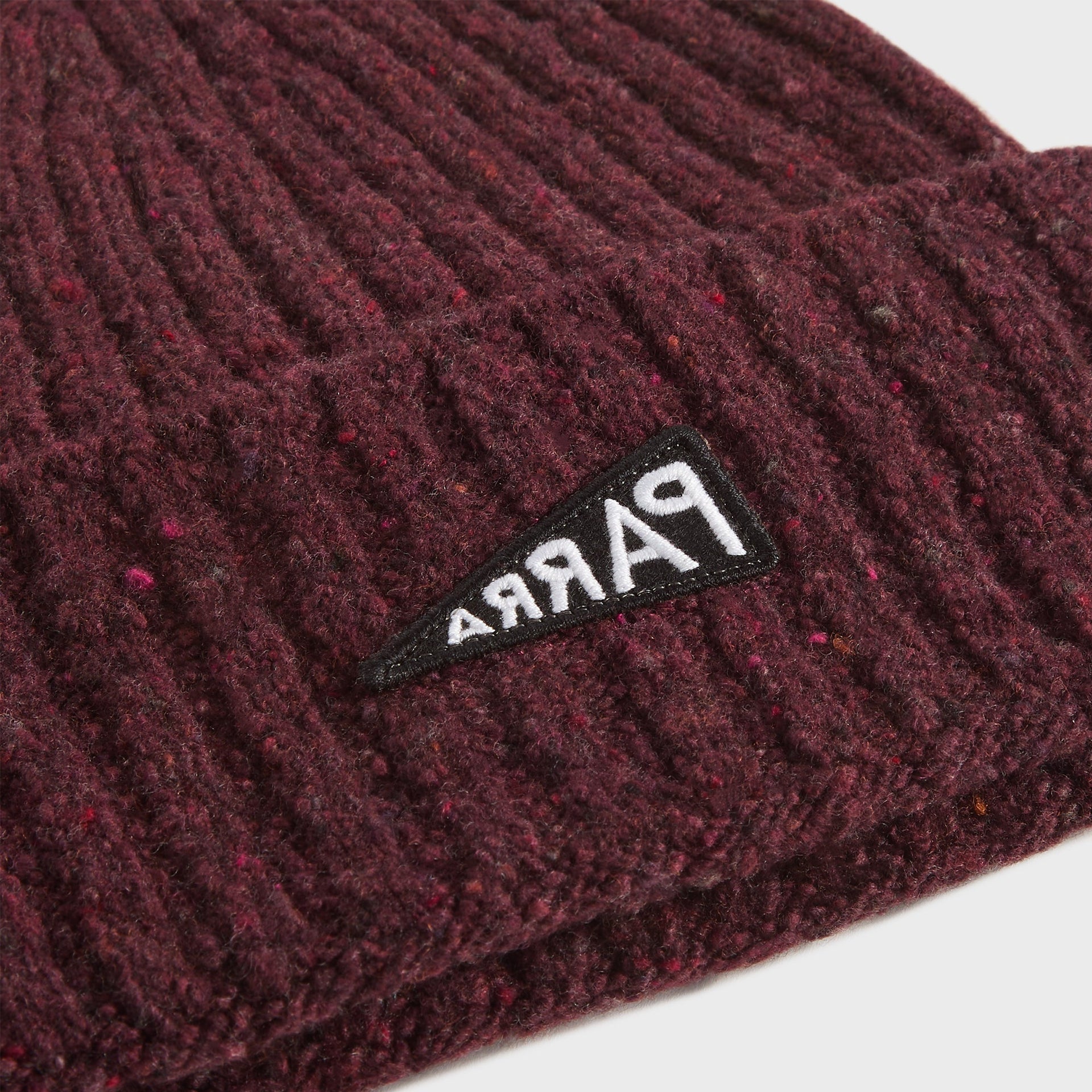 by Parra Reversed Flag Beanie - Dark Burgundy