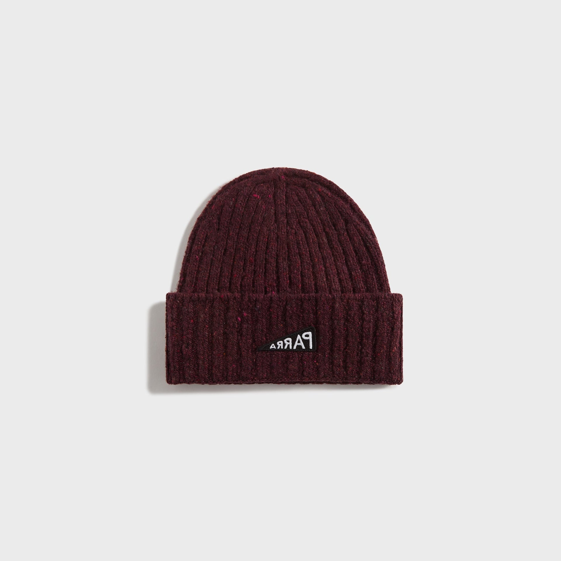 by Parra Reversed Flag Beanie - Dark Burgundy