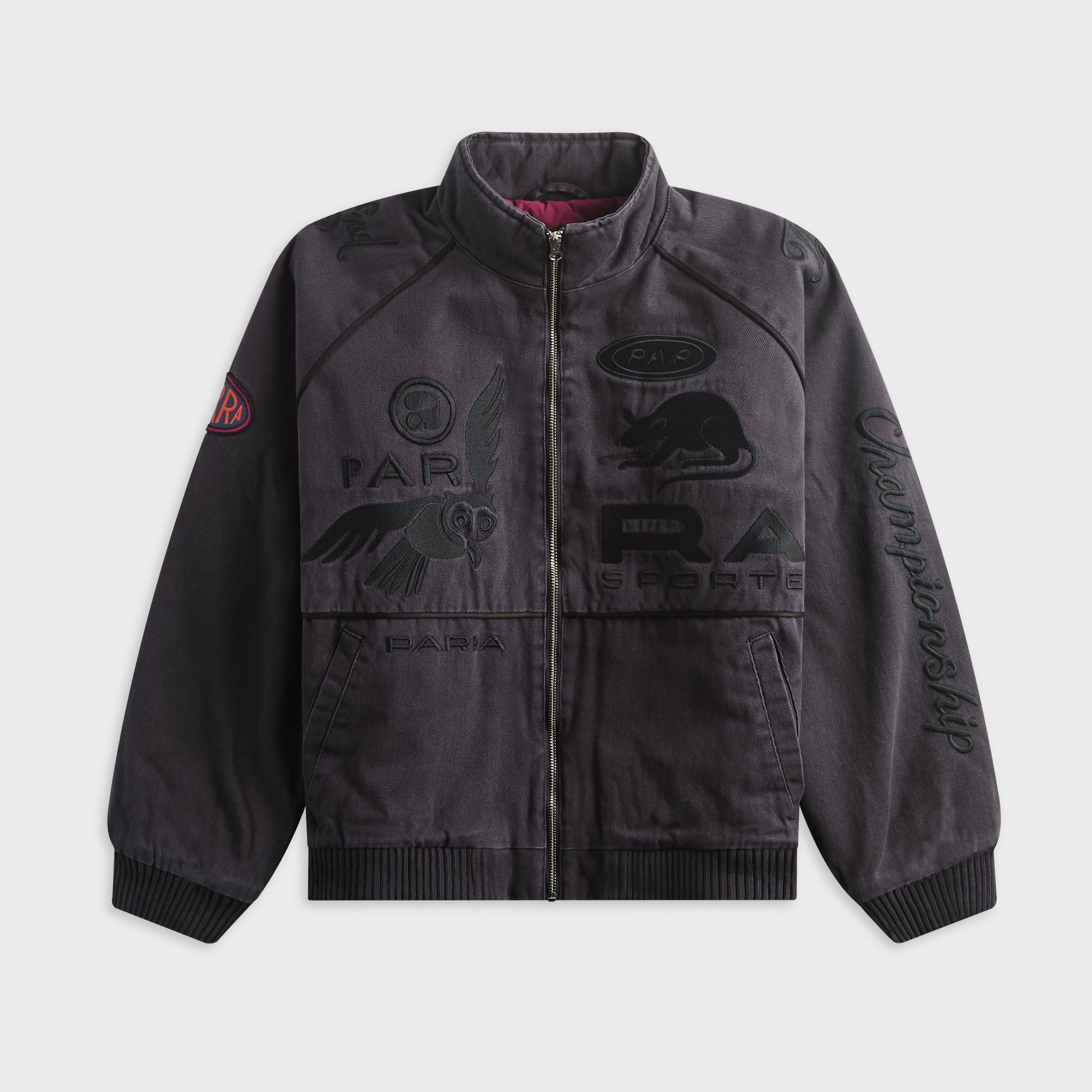by Parra Owl Meets Rat Racing Jacket - Blue – Kith
