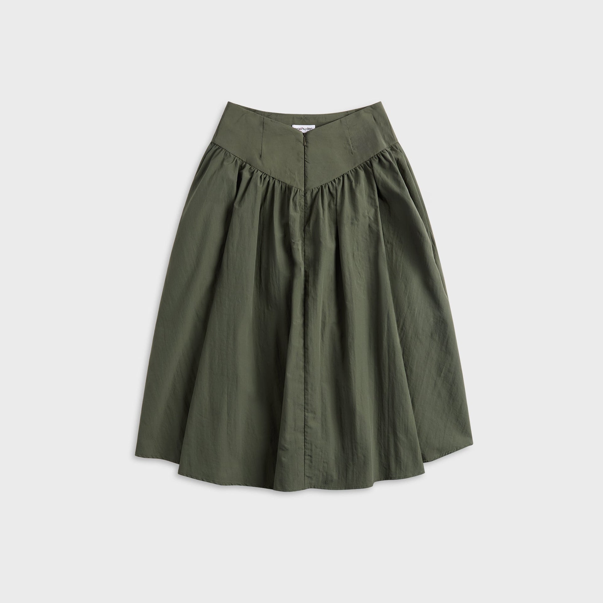 Peachy Den Deba Midi Skirt - Slate Green