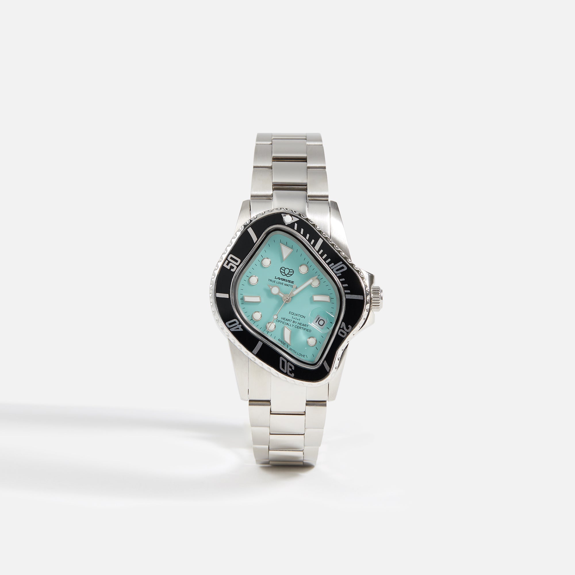 LAARVEE Silver Precision Steel - Black Bezel / Turquoise Dial PH 