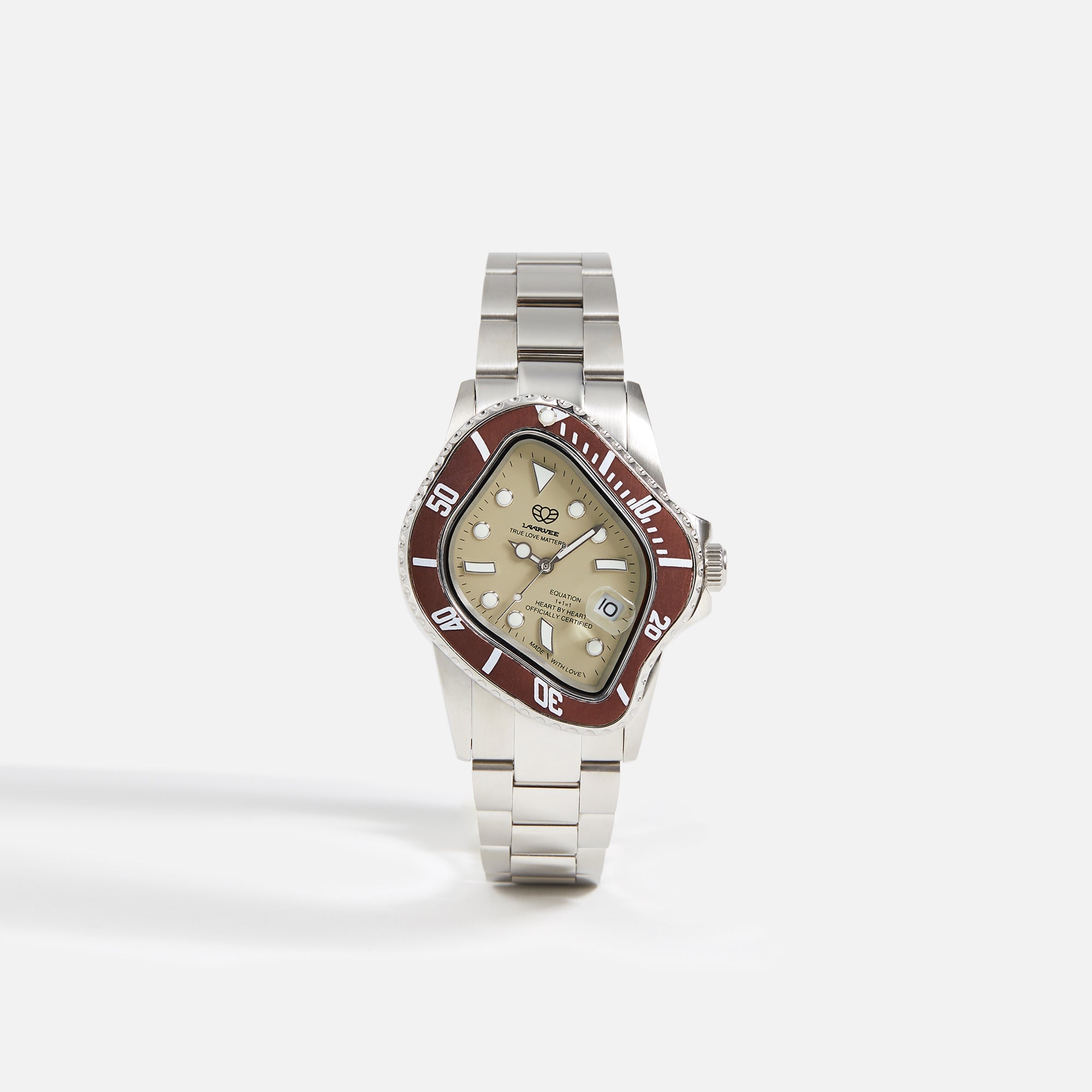 LAARVEE Silver Precision Steel - Brown Bezel / Cream Dial PH – Kith