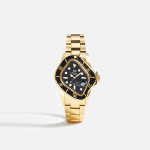 LAARVEE Golden Precision Steel - Black Bezel / Black Dial