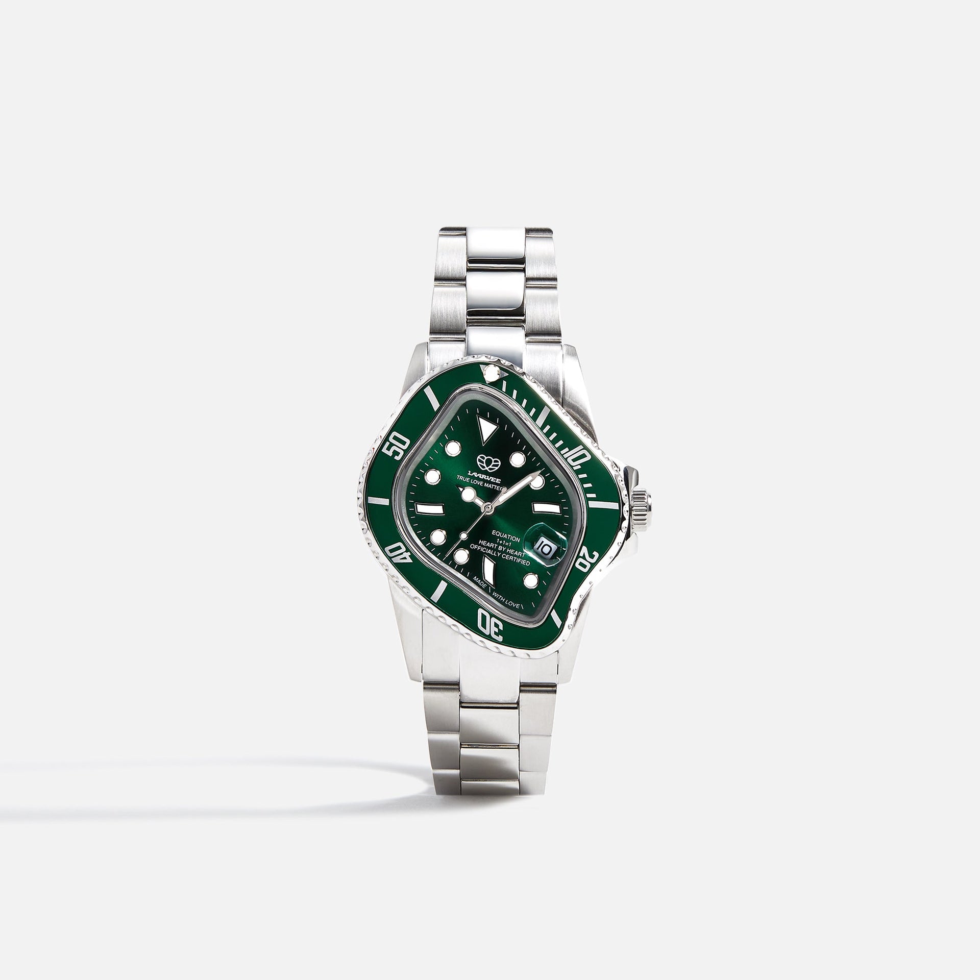 LAARVEE Silver Precision Steel - Green Bezel / Green Dial PH