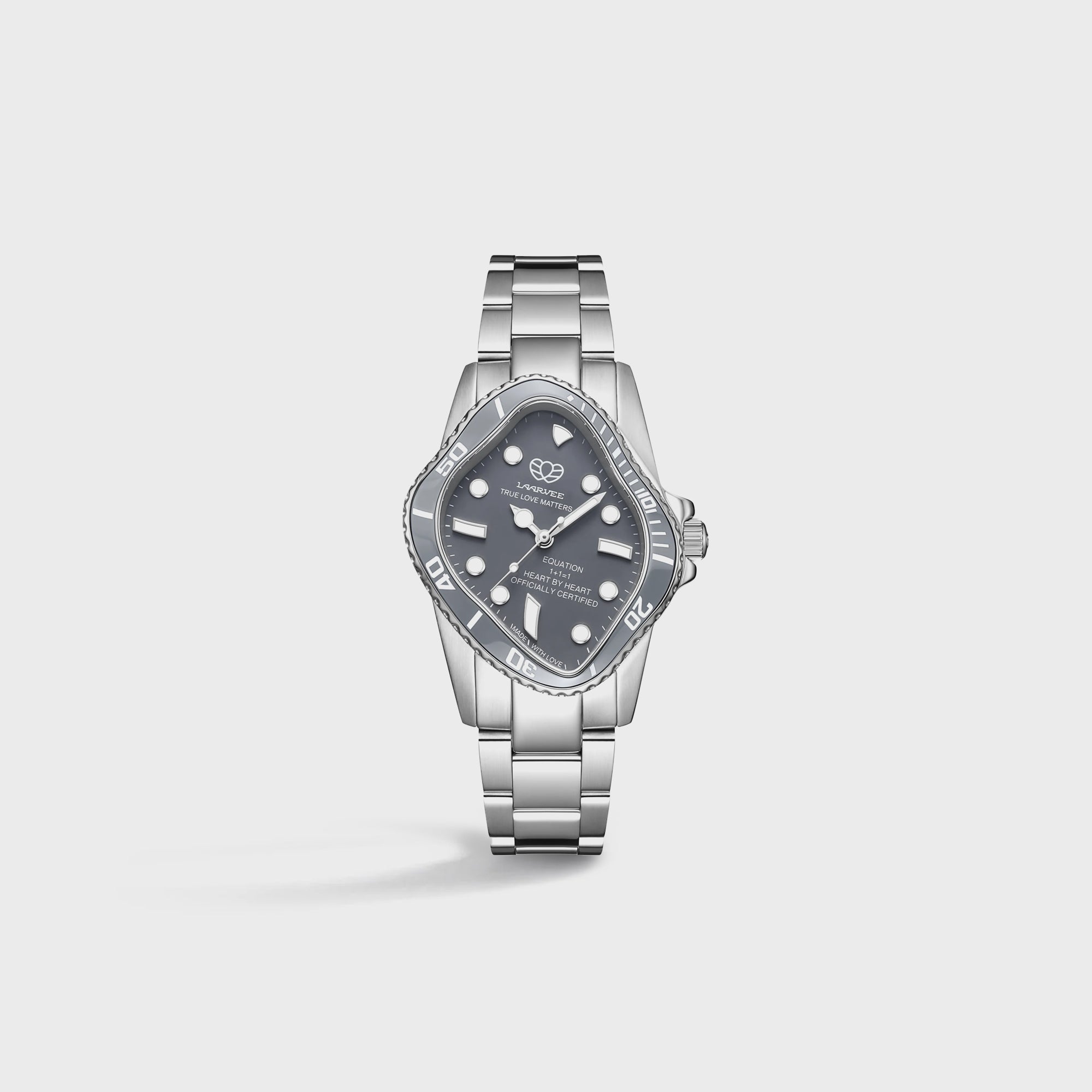 LAARVEE Silver Precision Steel Watch - Lilac Ceramic Bezel / Lilac