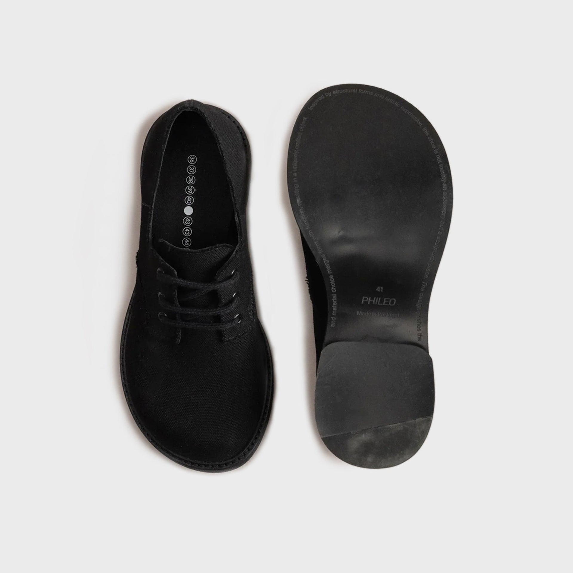 PHILEO 073 Derby Canvas - Black