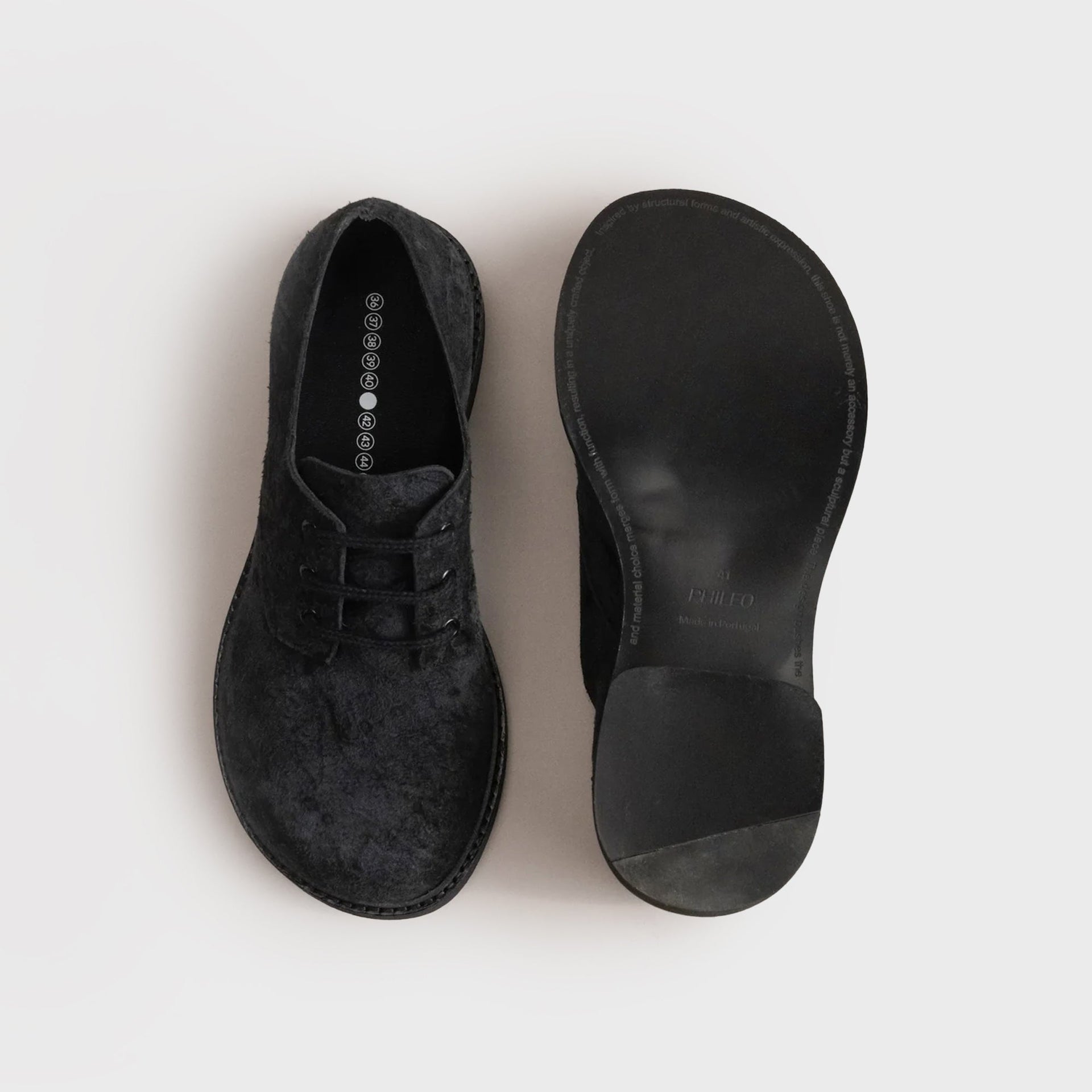 PHILEO 073 Derby Suede Sunrise - Black