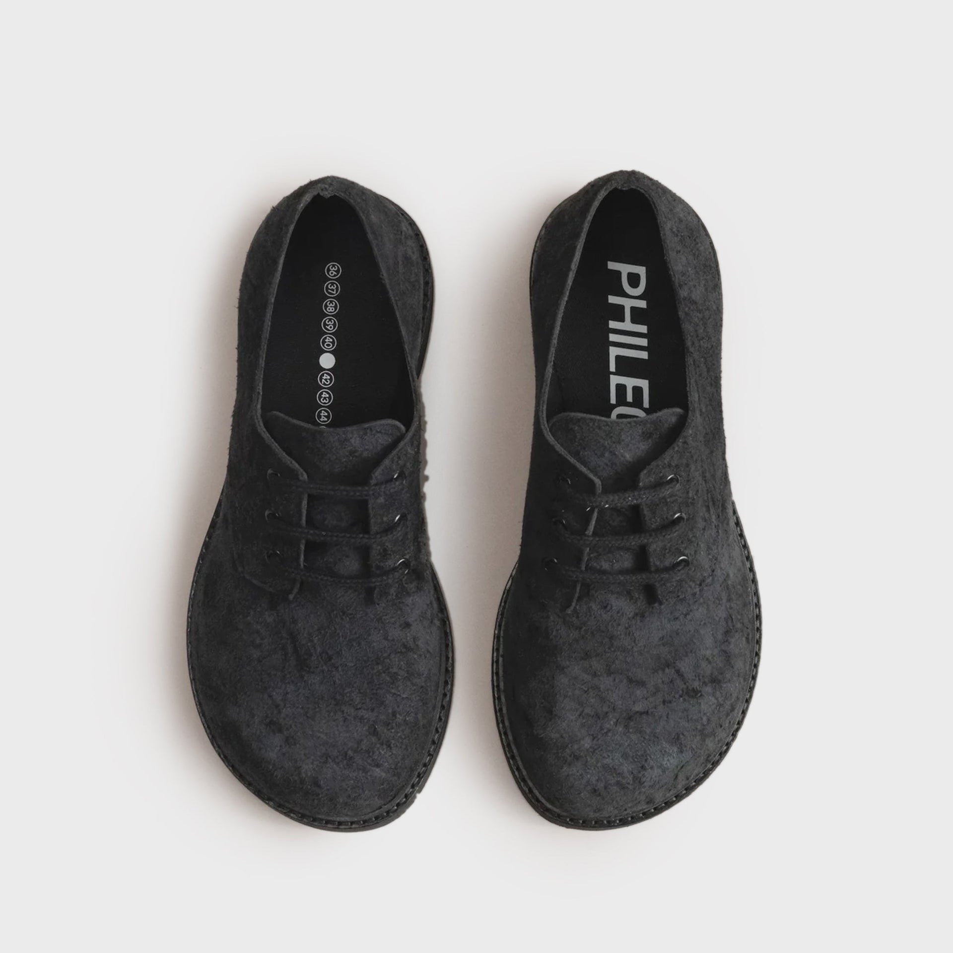 PHILEO 073 Derby Suede Sunrise - Black