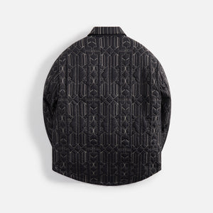 Palm Angels All Monogram Quilted Overshirt - Anthracite