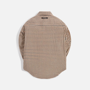 Palm Angels Micro Check Overshirt - Brown / Black