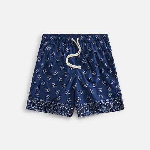 Palm Angels Paisley Swimshort - Navy Blue