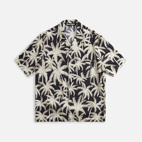Palm Angels Palms All-Over Shirt wool-blend - Black / Off White