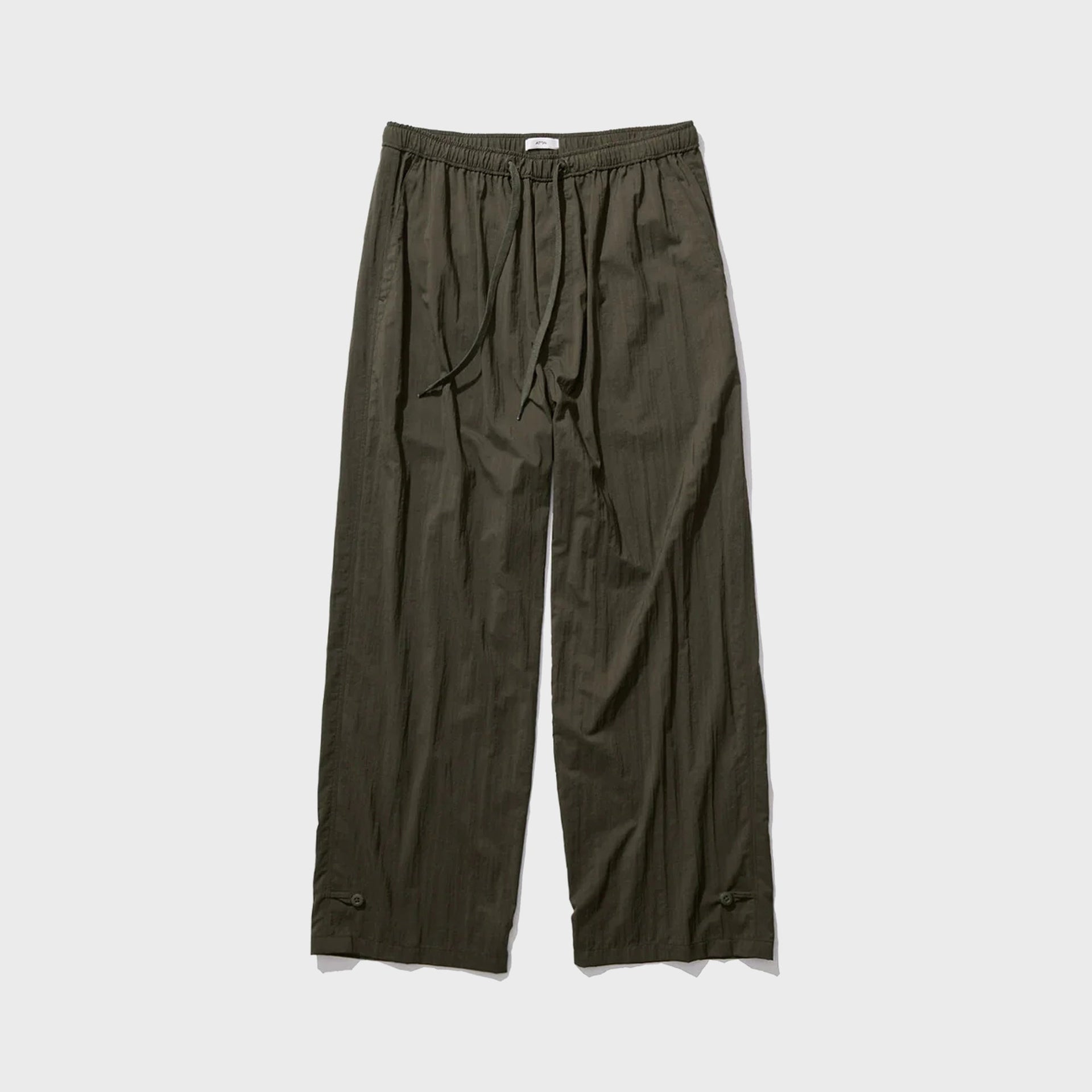 ATON Mat Airy Nylon Wide Pant - Khaki