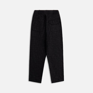 Engineered Garments Carlyle Pant Crest Flocked Jacquard - Black