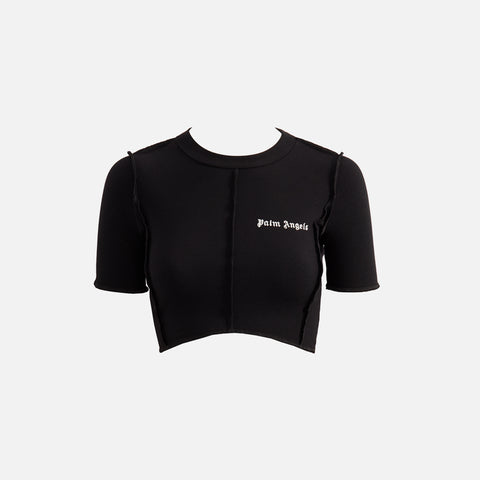 Palm Angels Classic Logo Crop Top - Black