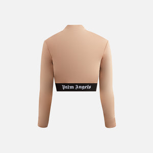 Palm Angels Logo Tape Skin Tee - Camel