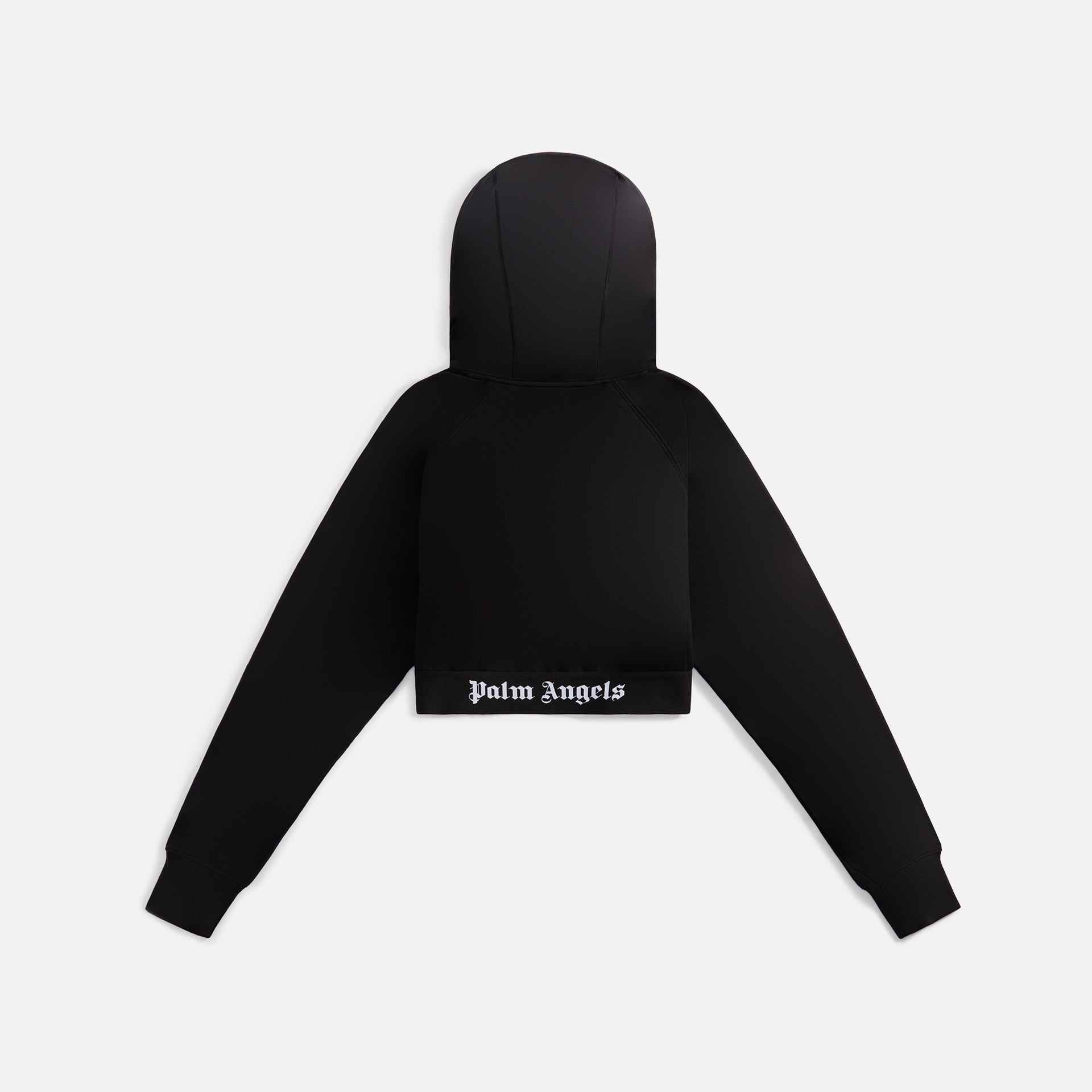 Palm Angels Logo Tape Zipped Hoody - Black