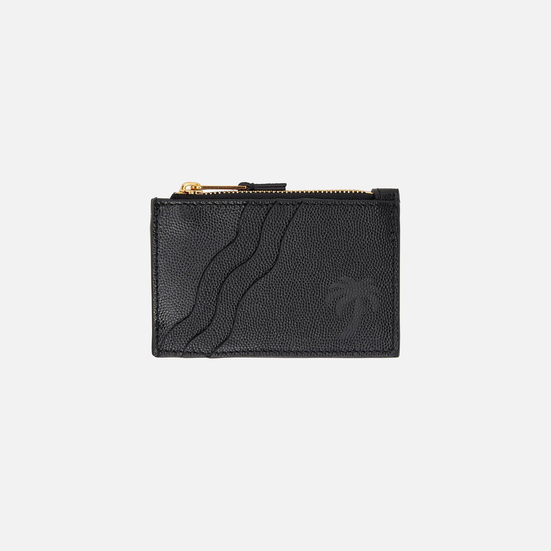 Palm Angels Palm Beach Zip Card Holder - Black