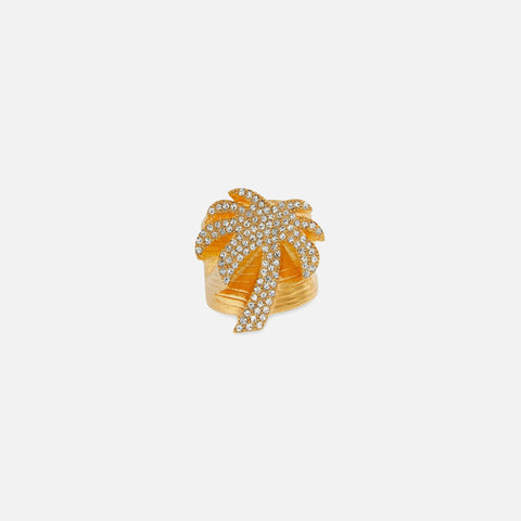 Palm Angels Palm Strass Ring - Gold