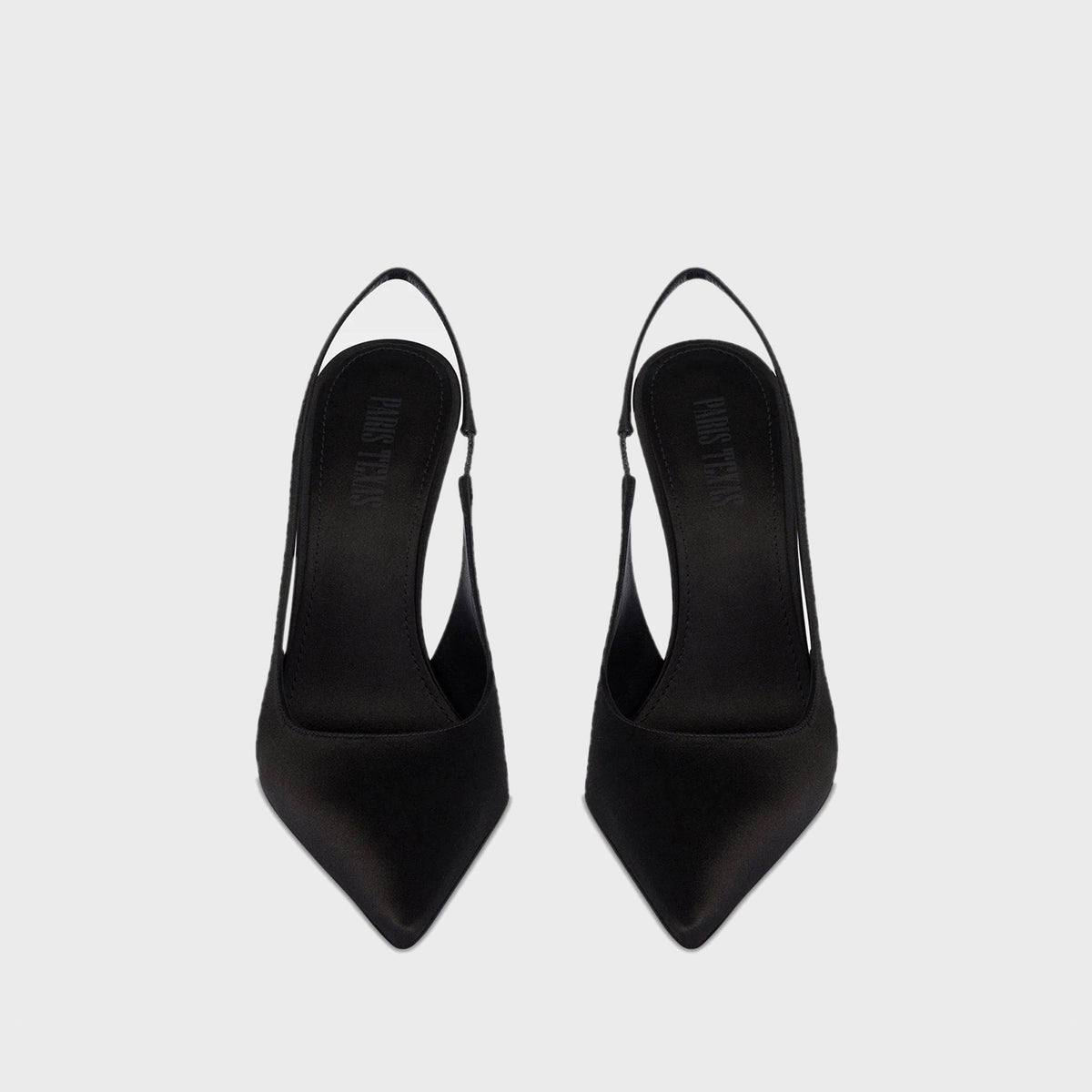 Paris Texas Lidia Slingback Satin 105 - Black