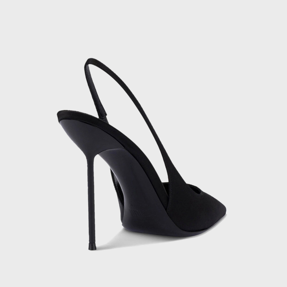 Paris Texas Lidia Slingback Satin 105 - Black