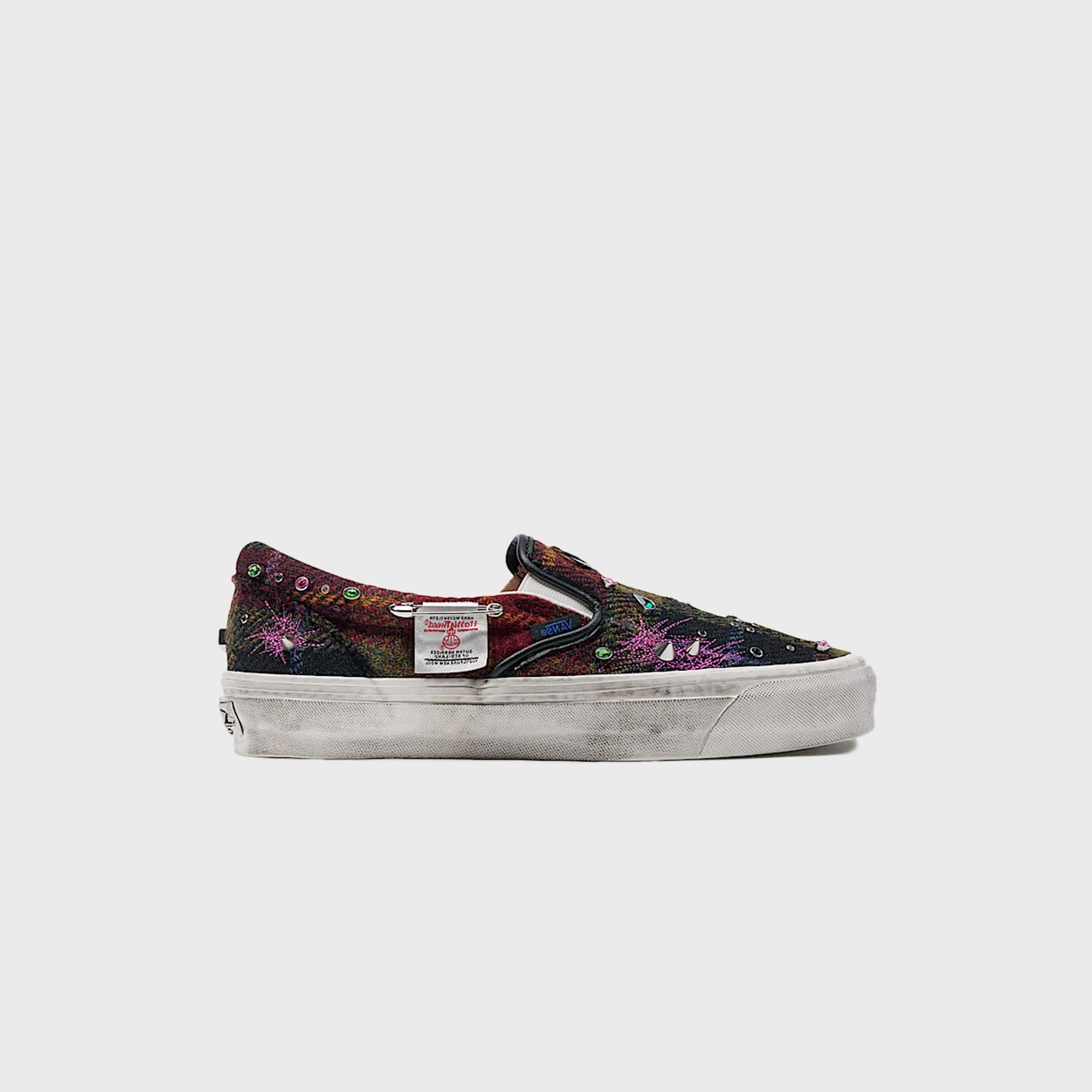 apollos　Harris Tweed ヘリンボーン 　L VANS x Harris Tweed® Premium Classic Slip-On - Tweed Red / Blue – Kith