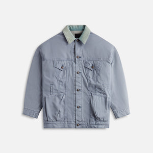 R13 Lacey Trucker Jacket - Faded Steel Blue Canvas