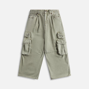 R13 Cropped Multi Pocket Cargo Jeans - Olive Green Garment