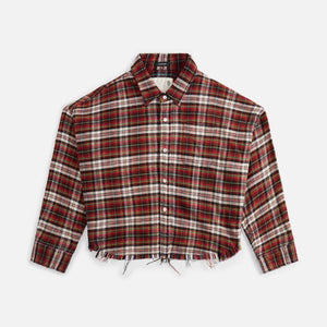 R13 Drop Neck Cropped Shirt Red Kith