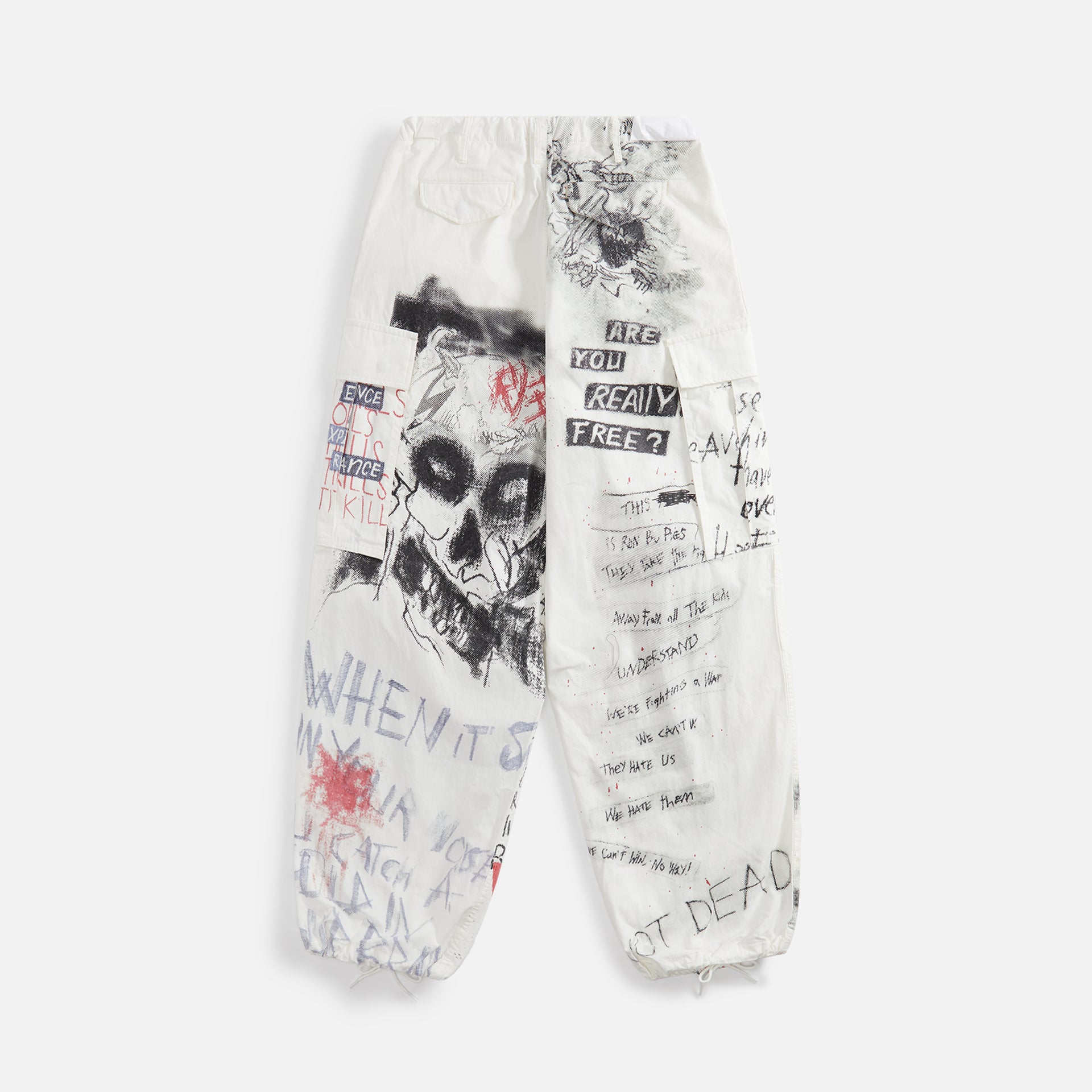 R13 Balloon Army Pant Doodles - Sketchbook White