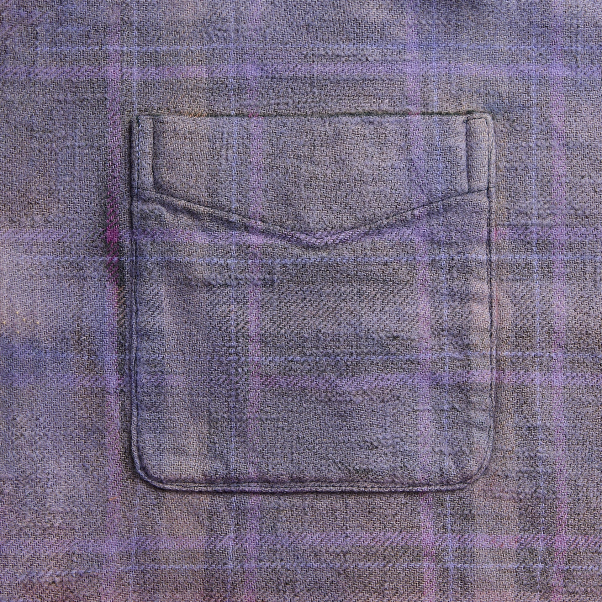 R13 Reversible Shredded Seam Drop Neck Shirt - Purple Multi